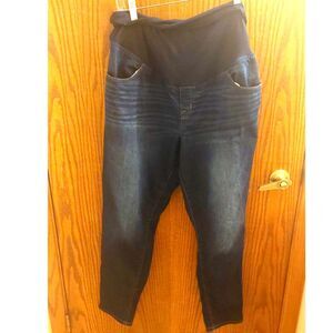 Isabel Maternity Ingrid & Isabel Size 16 Full Panel Skinny Jeans Dark Wash